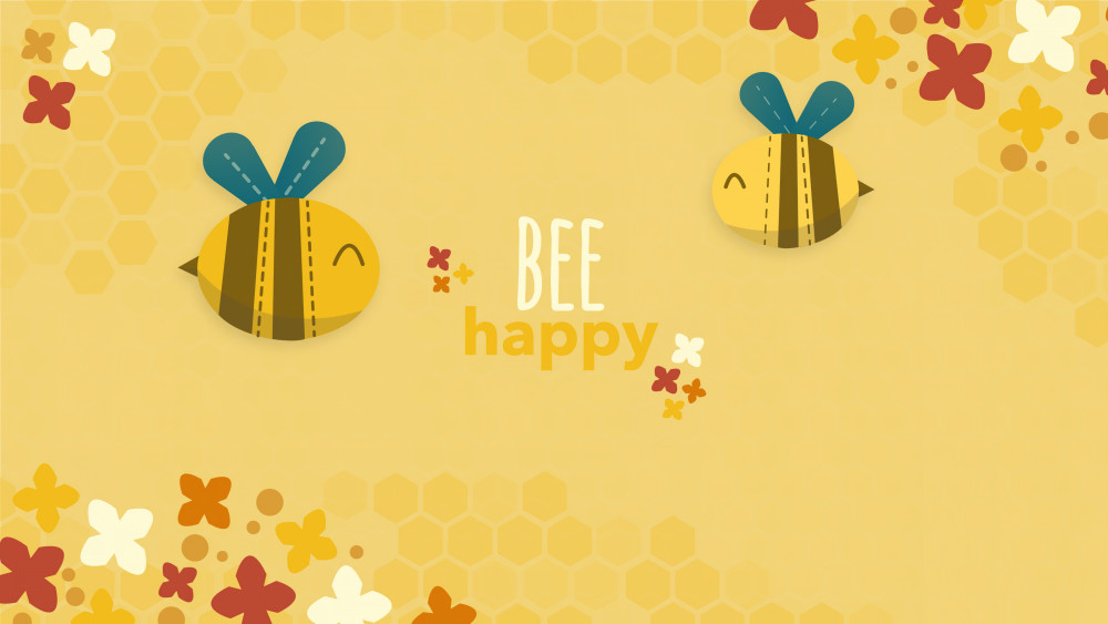 Bee happy Wallpaper