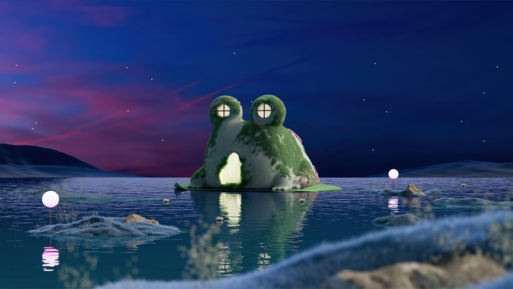 Frog house Wallpaper