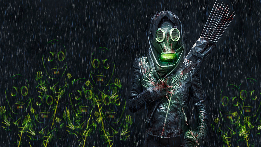 Person in Mask Wallpaper