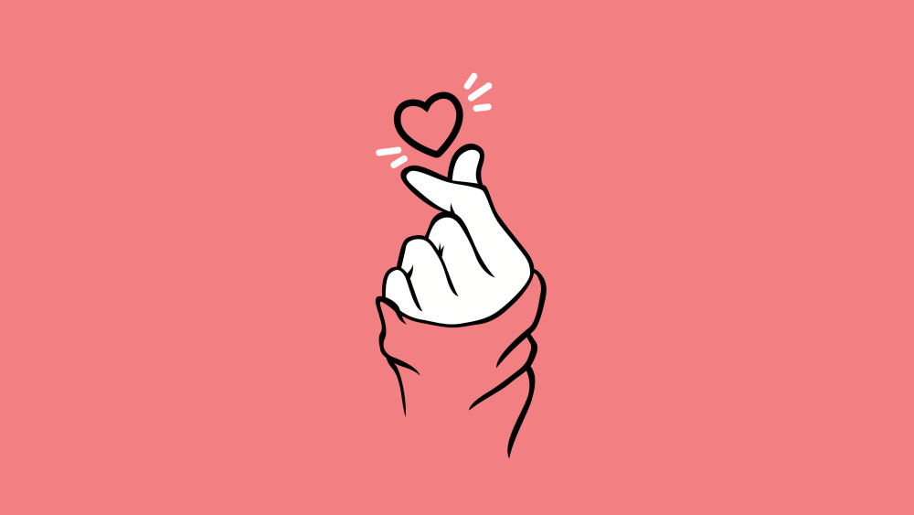 Finger heart Wallpaper