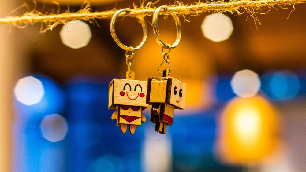 Box Man couple key chain Wallpaper