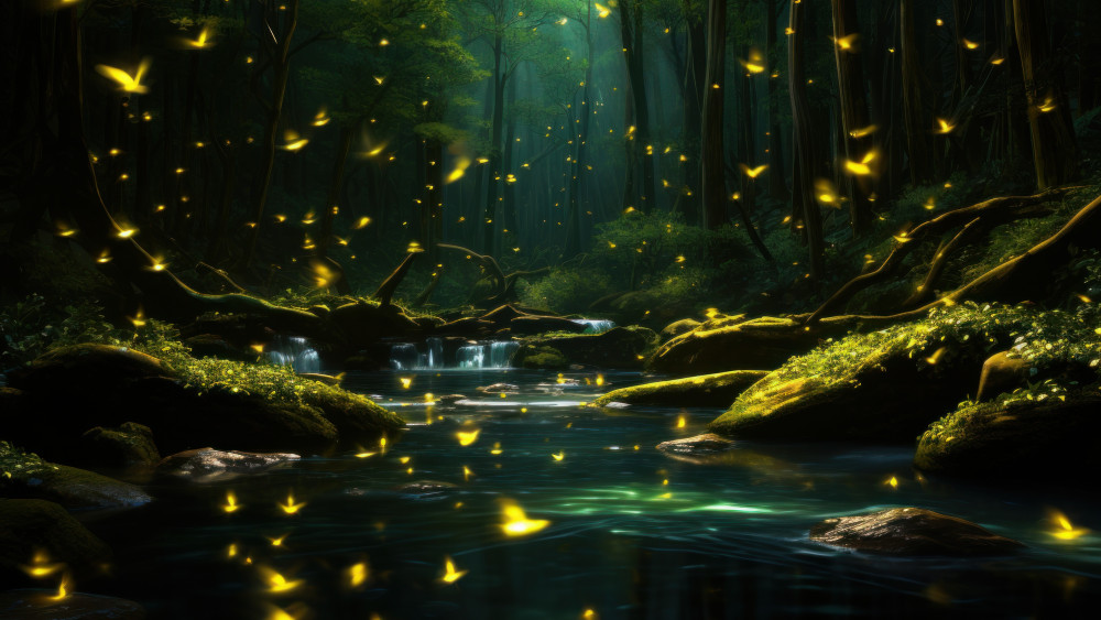 Fireflies Wallpaper