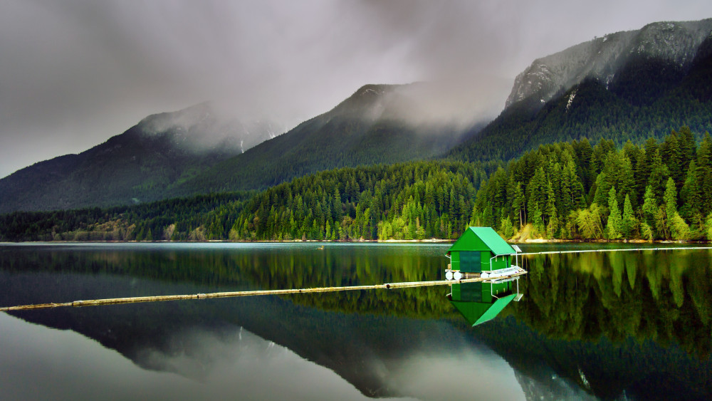 Floating Cabin Wallpaper