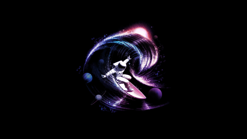 Space surfer Wallpaper
