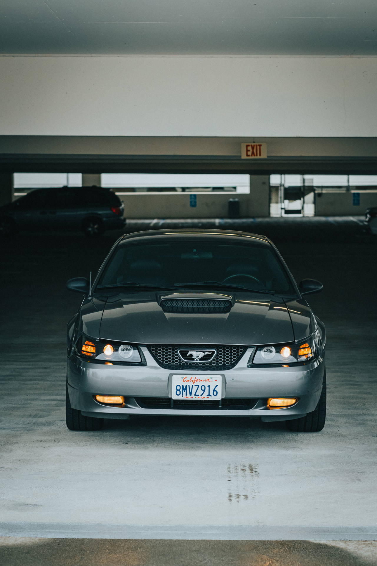 Classic Classic Graphite Grey Ford Mustang Wall Art