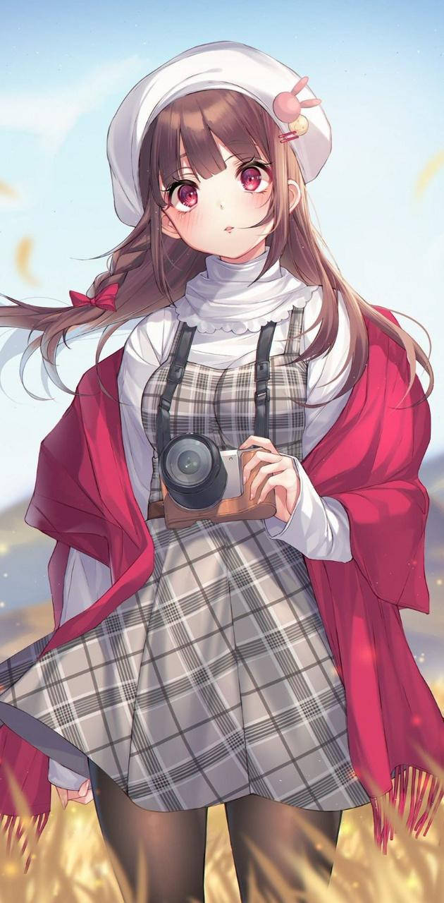 Cute PFP Anime Girl With Camera