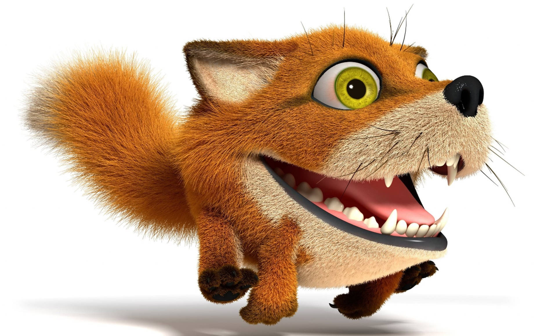 Elegant Orange Fox 3D Animation HD Wallpaper