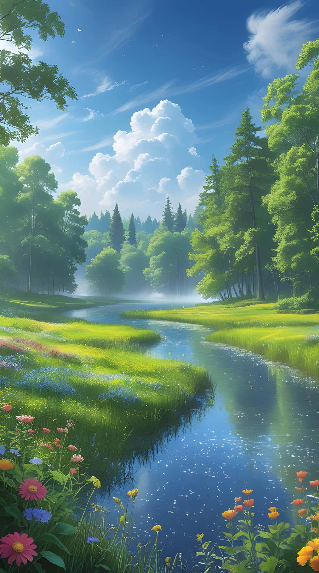 Epic Beautiful Nature And Lake View Desktop Background