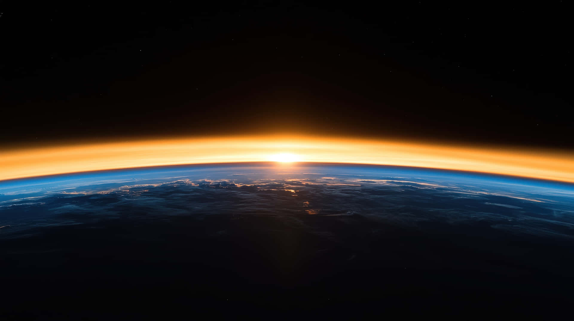 Exclusive Stunning Sunrise Over Earth's Horizon Viewed From Outer Space HD Wallpaper