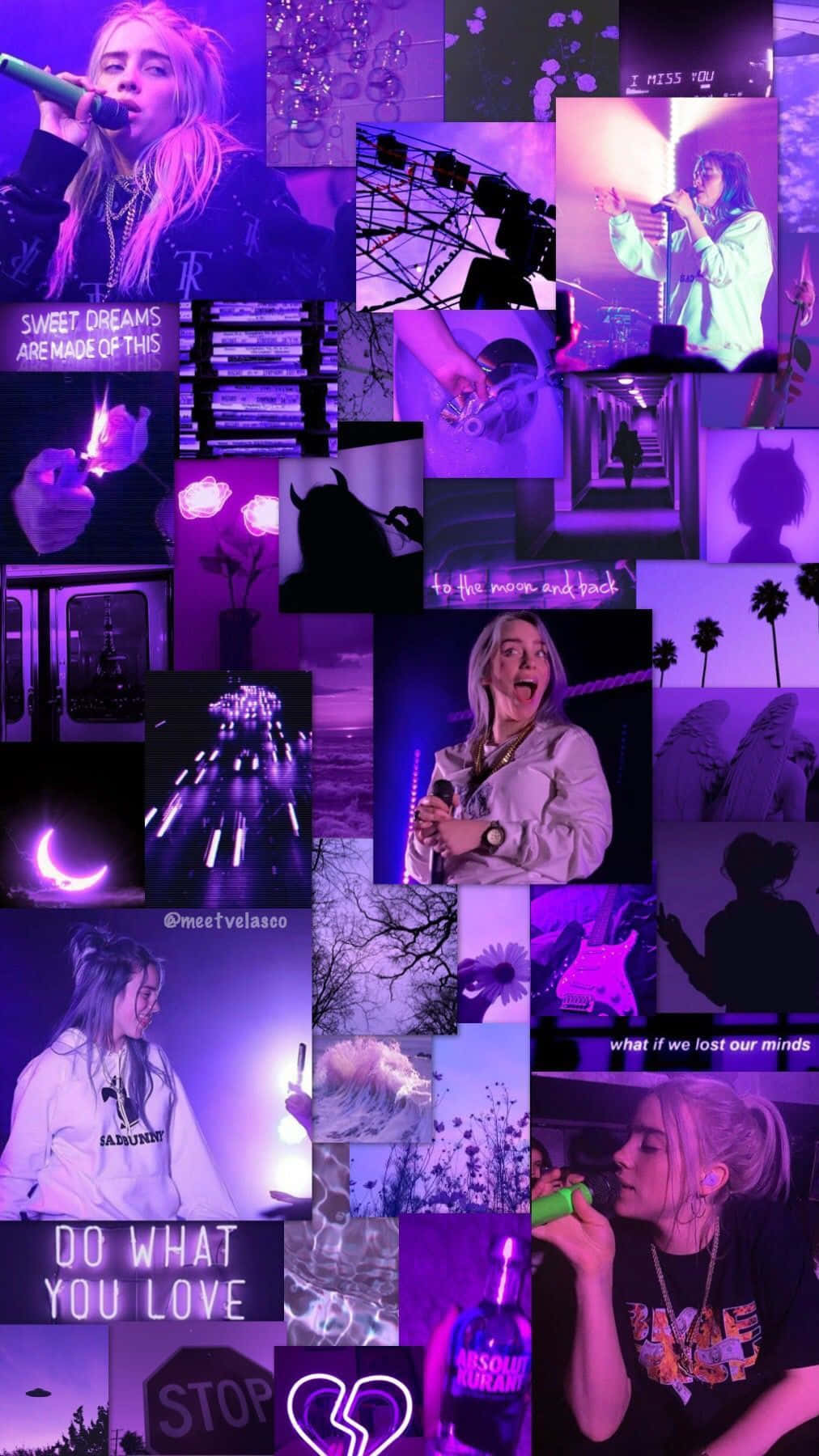 HD Billie Eilish In A Beautiful Purple Dress Desktop Background