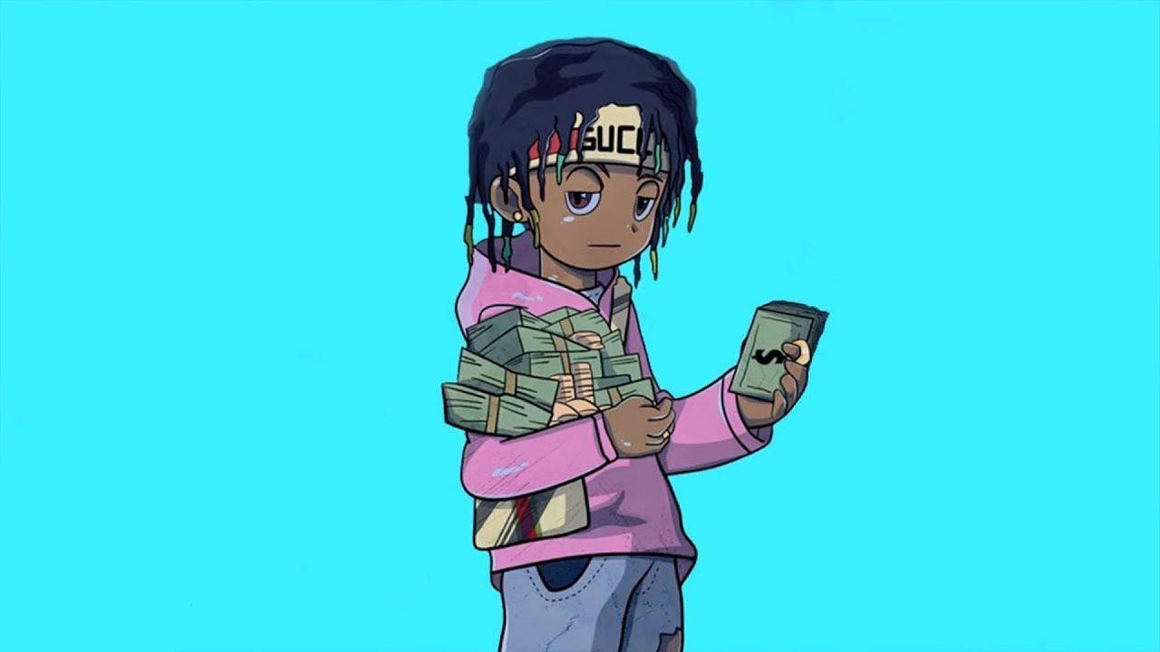 High-Quality American Musician Juice Wrld Cartoon Digital Art