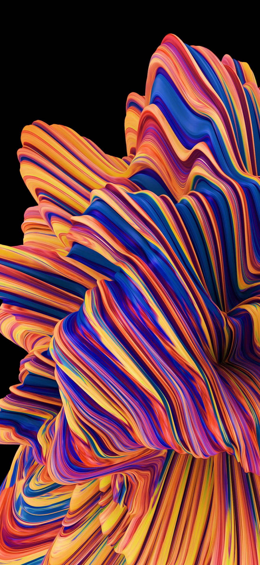 High-Quality Orange, Blue, And Purple Samsung M31 Digital Art