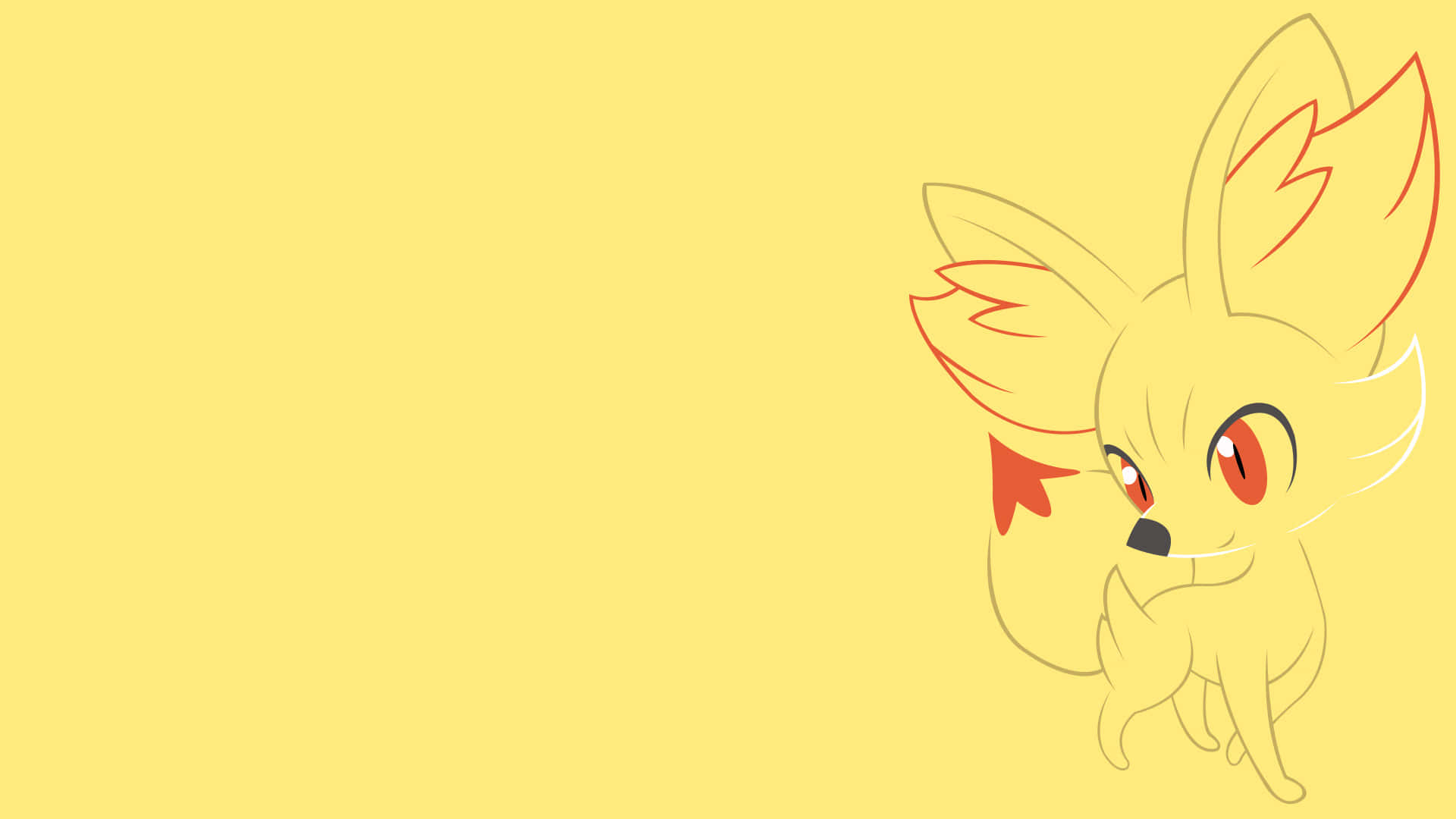 Magnificent Fennekin Fan Art Desktop Background