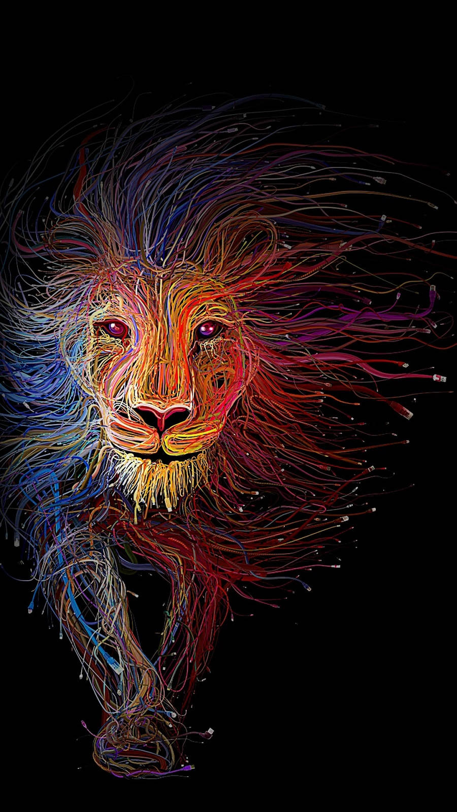 Majestic Lion of Lyon: Artistic Cable Sculpture on Infinix