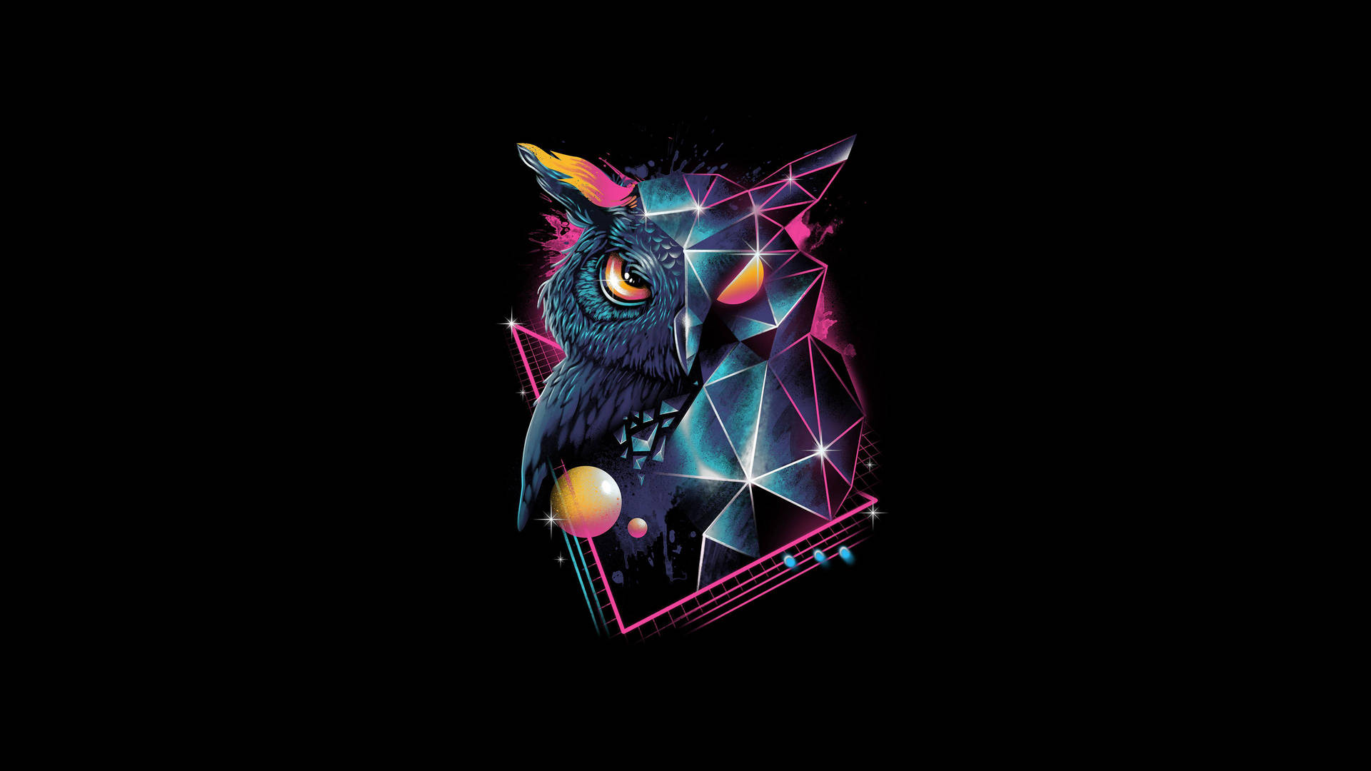 Modern Retro Owl Best OLED Wallpaper