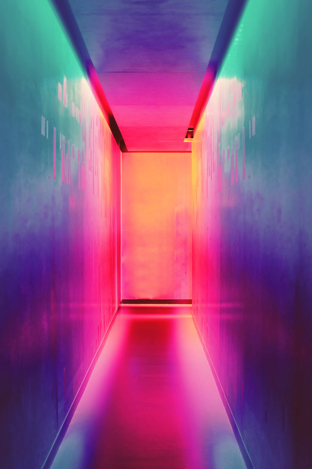 Mystical Neon Hallway