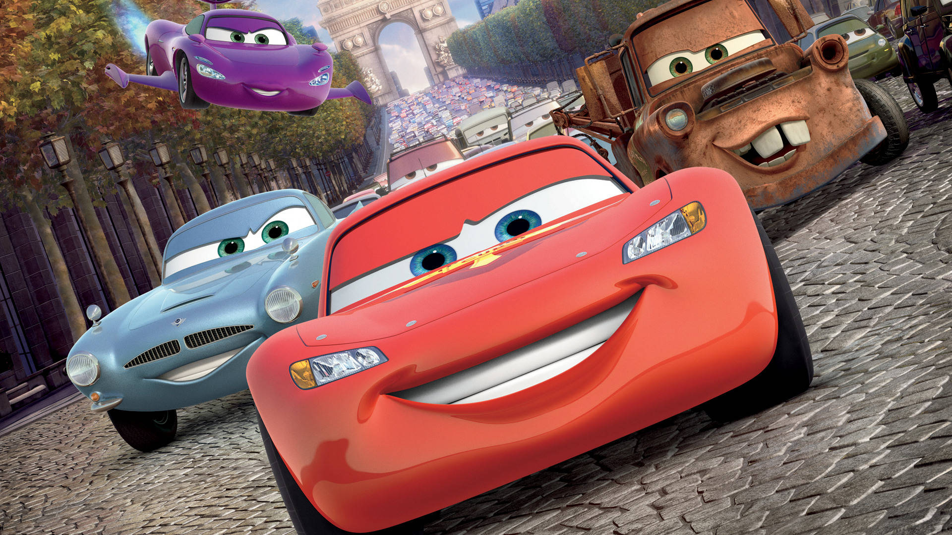 Perfect Cars 2 With Eiffel Tower Screen Background