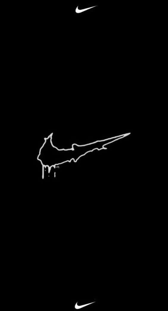 Premium Black Nike Check Outline Desktop Background