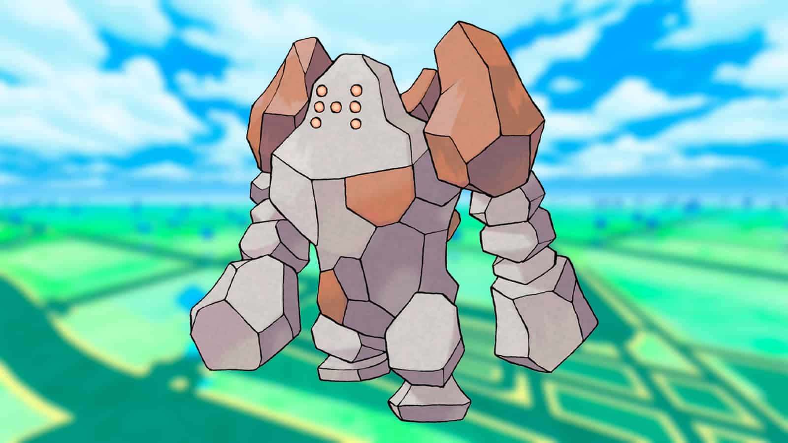 Regirock With A Green Backdrop