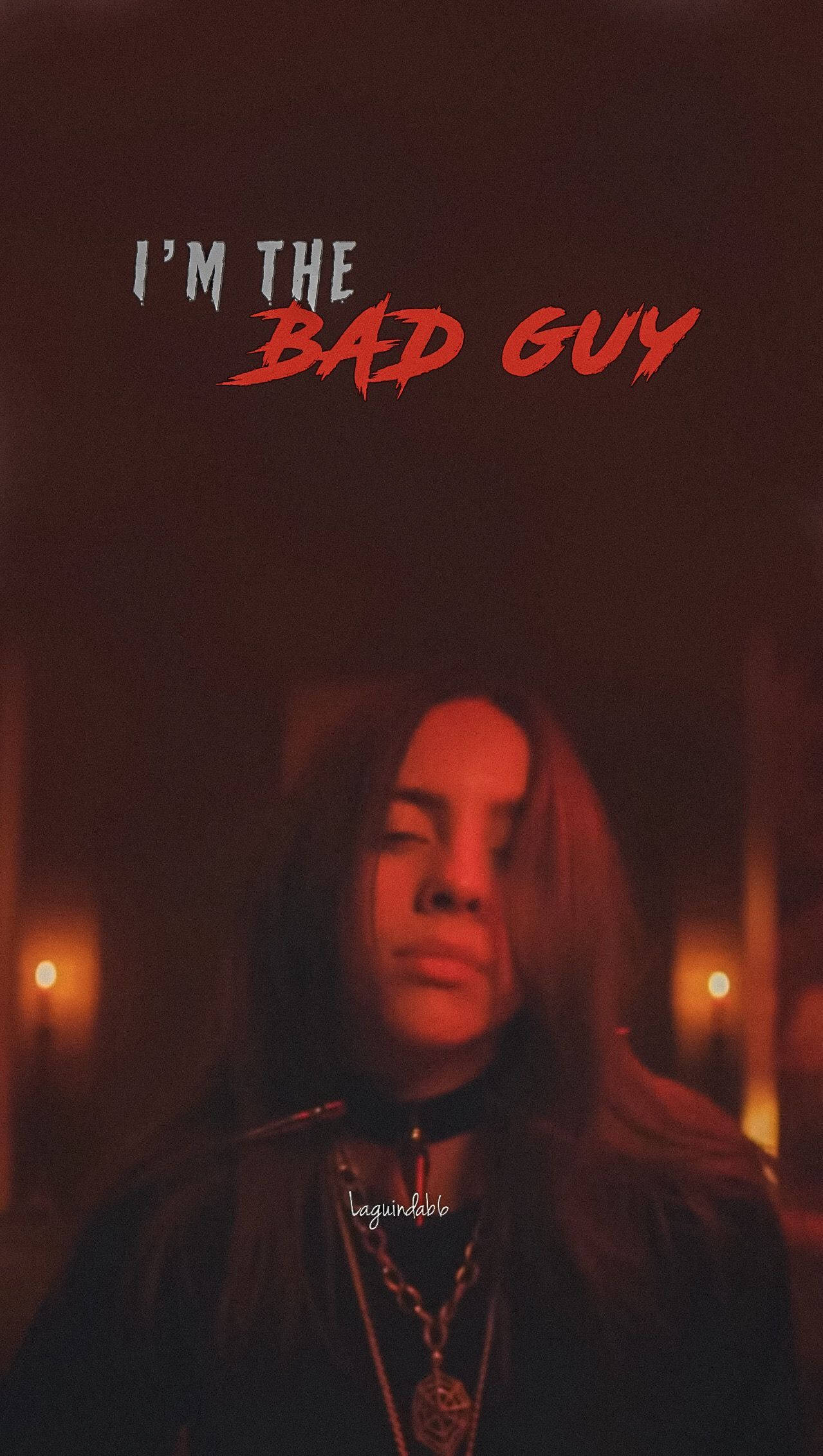 Stunning Aesthetic Billie Eilish Red Aesthetic Bad Guy Wallpaper