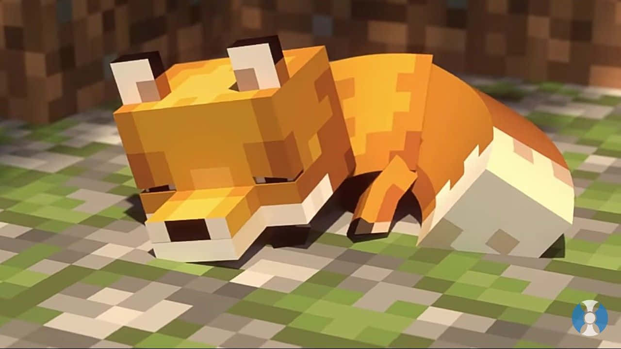 Stunning Cute Minecraft Sleeping Fox HD Wallpaper