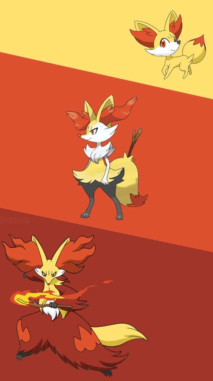 Unique Braixen Performing Magic Trick In A Winsome Environment Digital Art